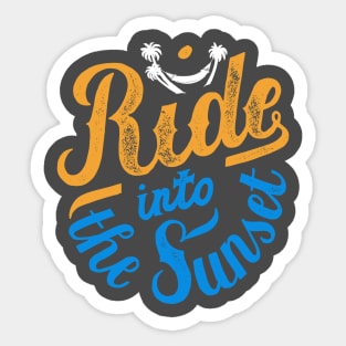 Ride into the sunset Sticker